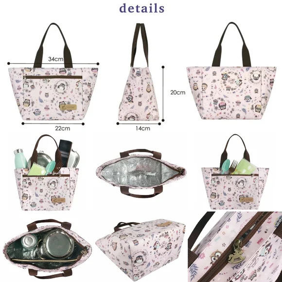 Corgi Insulated Lunch Tote Bag Thermal & Cold Snack Cooler Pail Bento Container - Picture 2 of 6